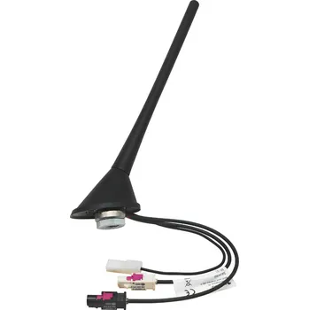 Autoanténa MTA AM / FM / DAB střešní anténa se zesilovačem 60°, krátký gumový prut<br />Výrobce: MTA (Calearo) - 7677855