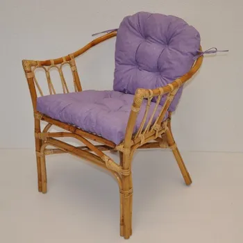 Křeslo Ratanové křeslo SUBALIU fialový melír