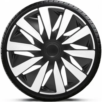 Disk Ozdobné kryty kol, poklice 13" LAZIO CARBON SILVER BLACK 4ks