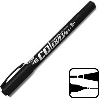 Popisovač GXin 107 - permanentní dvouhrotý, 0.5/1 mm černý