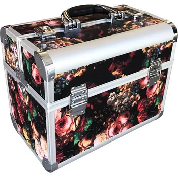 Kosmetická taška Salon Komplet Kufr kadeřnický aluminiový Květiny