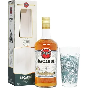 Likér Bacardí Añejo Cuatro + sklenice 0,7 l 40 %