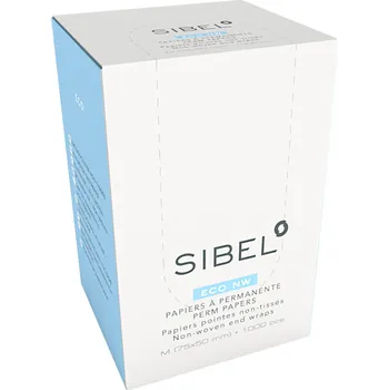 Příslušenství k barvení vlasů Papírky na trvalou z netkané textilie Sibel Eco, 75 x 50 mm - 1000 ks (4480300)