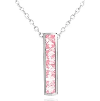 Náhrdelník Stříbrný náhrdelník s růžovými zirkony JMAN0025PN45