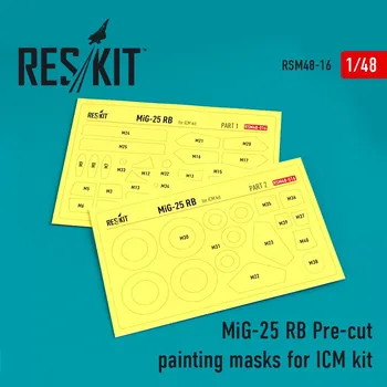 Plastikový model Reskit 1/48 MiG-25 RB Painting Masks (ICM)