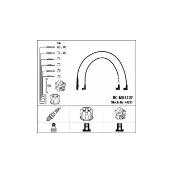 Zapalovací kabel Sada kabelů pro zapalování NGK RC-MB1107