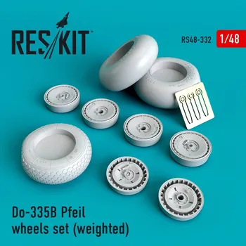 Plastikový model Reskit 1/48 Do-335B Pfeil wheels set (weighted)