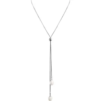 Náhrdelník Luxusní dámský stříbrný náhrdelník s perlami JMAS7019WN70 + dárek zdarma