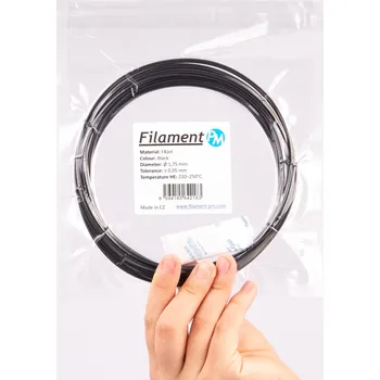 Filament Filament PM (Plasty Mladeč) Vzorek PETG FRJet samozhášivý - Černá (1,75 mm; 10 m)