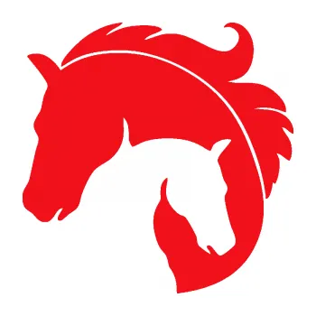 Samolepící dekorace SAMOLEPKA Kůň 086 levá kobyla s hříbátkem (10 - červená) NA AUTO, NÁLEPKA, FÓLIE, POLEP, TUNING, VLASTNÍ TEXT, TISK, AUTOSAMOLEPKY.cz, POLEPY, OBRÁZEK, LOGO, SAMOLEPKY