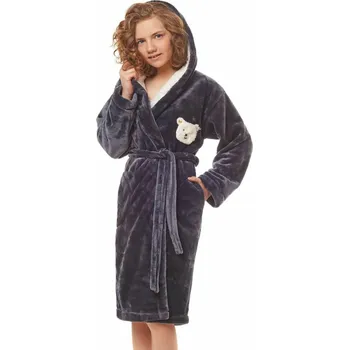 Dívčí župan L&L Elsa šedý 158