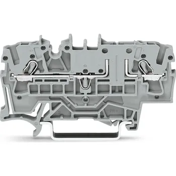 modulární přístroj a rozvaděč WAGO Svorka 2002-1661 2vodičová základní Na DIN lištu 35 × 15 a 35 × 7,5 2,5 mm², šedá 2002-1661