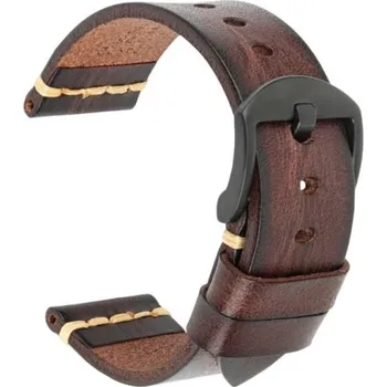 Ostatní příslušenství k chytrým hodinkám eses Kožený vintage řemínek - Hnědý, 22 mm