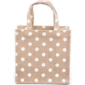 Nákupní taška Eurofides Taška nákupní s puntíky jutová 15x10x15