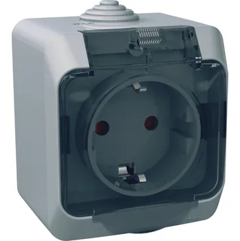 Elektrická zásuvka SCHNEIDER ELECTRIC SCHNEIDER Zásuvka CEDAR WDE000643 jedn.šedá IP44 WDE000643
