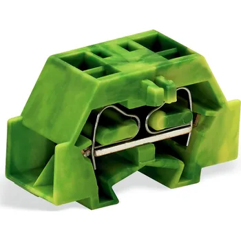 WAGO Svorka 261-337 4vodičová Bez tlačítka S upevňovací přírubou, zelenožlutá 261-337