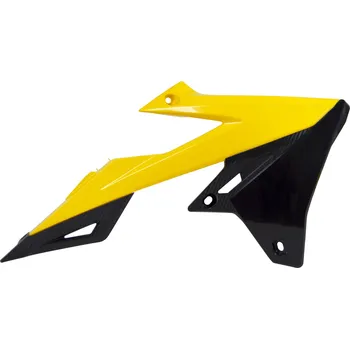 a Spoilery chladiče RTECH pro Suzuki RM-Z 250 19-21 žluto černé - pár - na obě strany