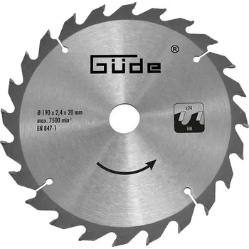 Pilový kotouč GÜDE Pilový kotouč 190 x 20 mm, 24 Z (HM) 58172 free_store_pickup