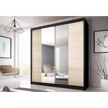 Šatní skříň Šatní skříň EDDIE 36 - 230cm, černá