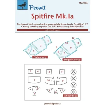Plastikový model 1/72 Canopy mask Spitfire Mk.Ia (KP)