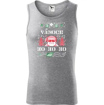 Vánoce ho ho ho - Tílko pánské Core - XL ( Tmavě šedý melír )