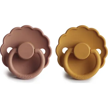 dudlíky FRIGG Daisy dudlík z přírodního kaučuku 2ks - Honey Gold + Rose Gold Velikost: 1 71221420