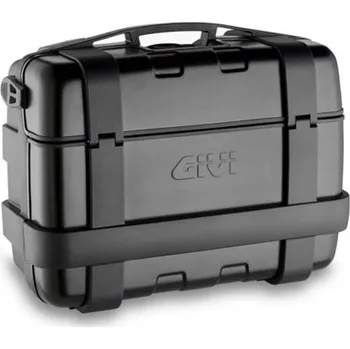Zavazadlo na motocykl TRK 33B kufr GIVI Trekker černý s černým hliníkovým víkem (Monokey), objem 33 ltr.