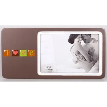 Rám na obraz Hnědý fotorámeček 18x13 LOVE kph