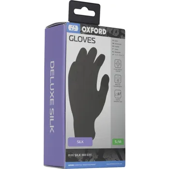 Moto oblečení Vložky do rukavic hedvábí, OXFORD (černé) L/XL