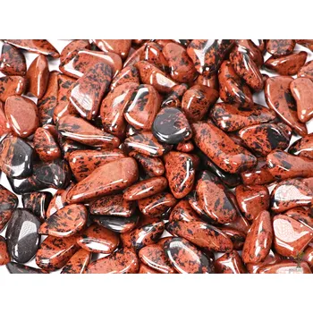 Přírodní kámen Magieprirody.cz Tromlovaný kámen Obsidián moka M velikost 15 - 35 mm - USA #175 Množství: 500g