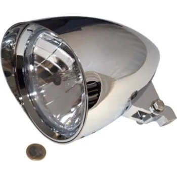 Osvětlení pro motocykl HIGHSIDER moto přední světlo CLASSIC 1 s kšiltem chrom