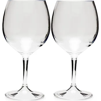 Kempingové nádobí GSI sklenice na víno skládací plastová Nesting Red Glass Set