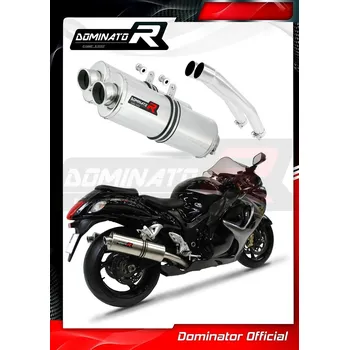 Výfuk pro motocykl Laděný výfuk DOMINATOR SUZUKI GSXR 1300 HAYABUSA 08-18 OVÁLNÉ KONCOVKY