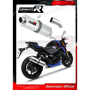 Výfuk pro motocykl Laděný výfuk DOMINATOR SUZUKI GSX-S 750 17-20 OVÁLNÁ KONCOVKA