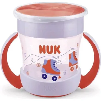 Kojenecká láhev Dětský hrníček Mini Magic NUK 360° s víčkem červená