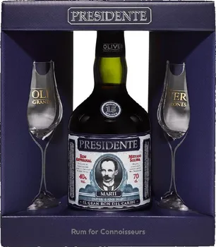 Rum Oliver & Oliver Presidente Gran Anejo 40 % 0,7 l box + 2x sklo