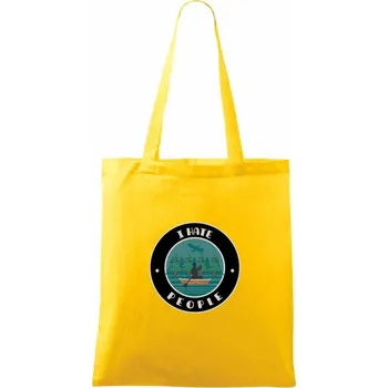 Nákupní taška I hate people - kanoe - Taška bavlněná - 42 x 38 cm ( Žlutá )