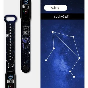 Příslušenství k fitness náramku Xiaomi Mi Band 5/6 náhradní náramek - Znamení zvěrokruhu Typ znamení: Váhy MBSCZ-56ZNA10