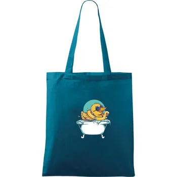 Kačer ve vaně - Taška bavlněná - 42 x 38 cm ( Petrolejová )
