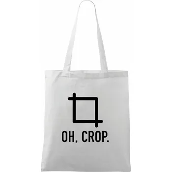 Oh, crop - Taška bavlněná - 42 x 38 cm ( Bílá )