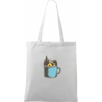 Nákupní taška Hrnek plný dobrodružství - Taška bavlněná - 42 x 38 cm ( Bílá )