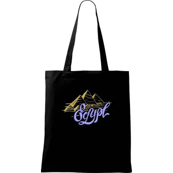 Egypt Lettering - Taška bavlněná - 42 x 38 cm ( Černá )