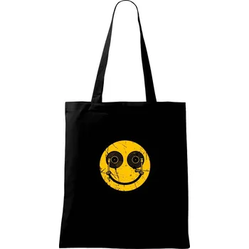 Nákupní taška DJ smile - Taška bavlněná - 42 x 38 cm ( Černá )
