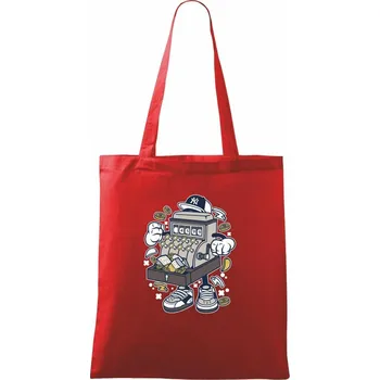Nákupní taška Eeteckomat - Taška bavlněná - 42 x 38 cm ( Červená )