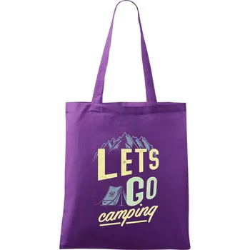 Let's Go go camping - Taška bavlněná - 42 x 38 cm ( Fialová )