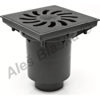 kanalizační vpusť MCH Chuděj s.r.o. - ČR | Kanalizační vpusť spodní DN160/110 , 250x250mm, se suchou klapkou - litina se šrouby, průtok 355l/min MCH.328x