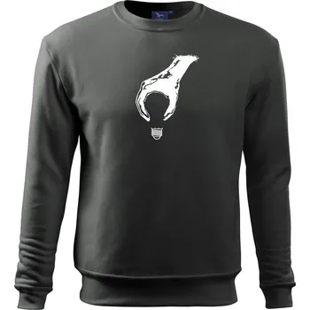 Pánská mikina Žárovka - ruka - Mikina Essential dětská - 146 cm/10 let ( Tmavá břidlice (šedá se zeleným nádechem) )