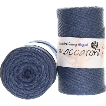 Příze Maccaroni Bavlněné šňůry 5 mm modrá jeans 204_02