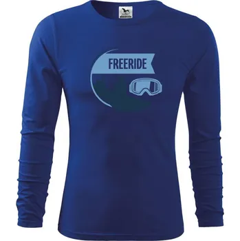 Chlapecké tričko Freeride snowboard kruh - Triko dětské Long Sleeve - 122 cm/6 let ( Královská modrá )