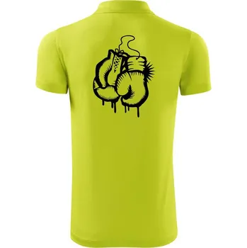 Pánská košile Box rukavice - Polokošile Victory sportovní (dresovina) - M ( Limetková )